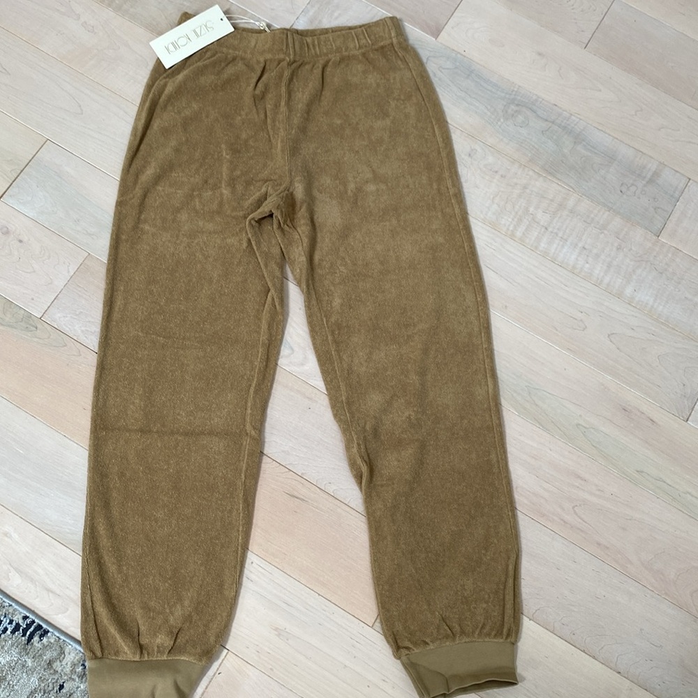 Suzie Kondi slim track pants beach terry organic cotton